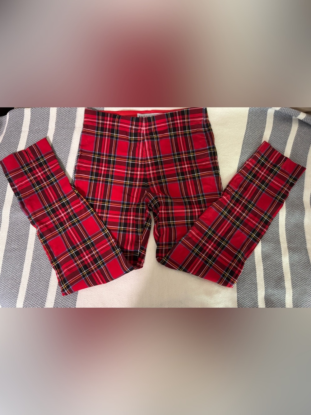 Gretchen Scott Designs Red Plaid Leggings
